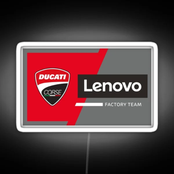 Ducati Lenovo Motogp Team RGB Neon Sign