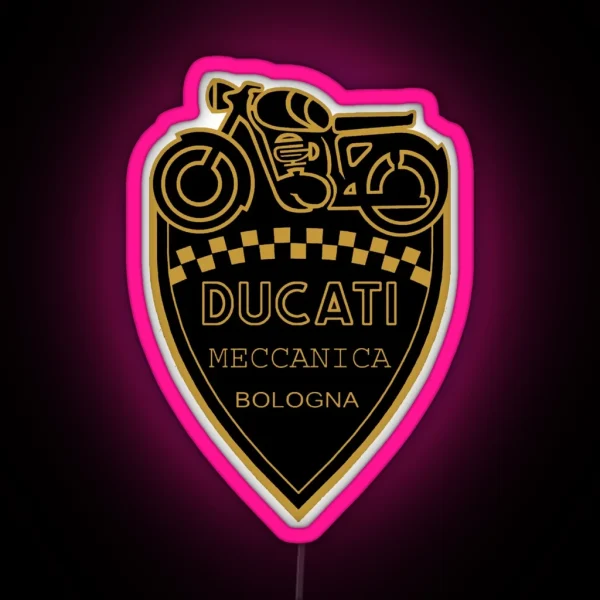 Ducati Meccanica Bologna RGB Neon Sign