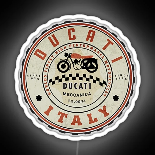 Ducati Motorcycles Italy RGB Neon Sign