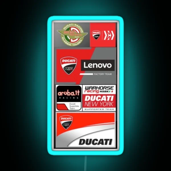 Ducati Race Teams RGB Neon Sign