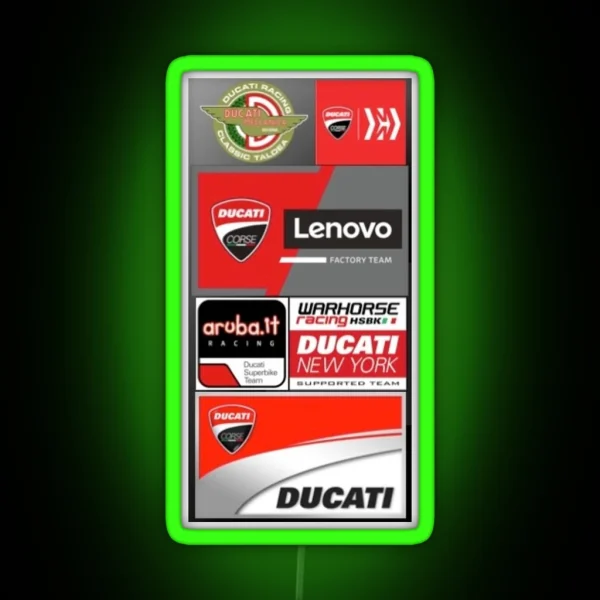 Ducati Race Teams RGB Neon Sign