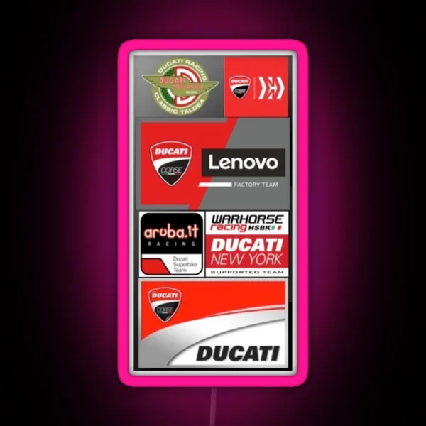 Ducati Race Teams RGB Neon Sign
