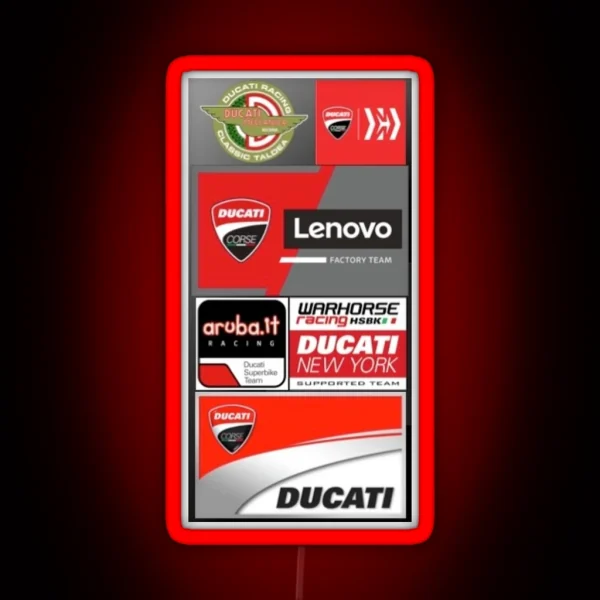 Ducati Race Teams RGB Neon Sign