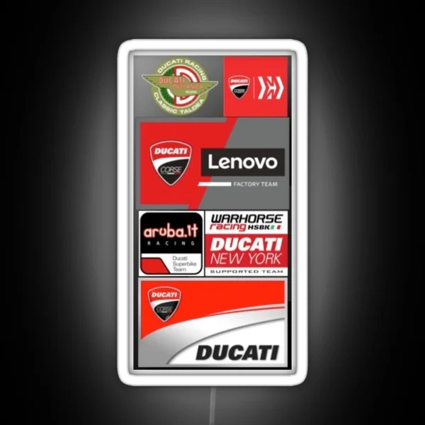 Ducati Race Teams RGB Neon Sign