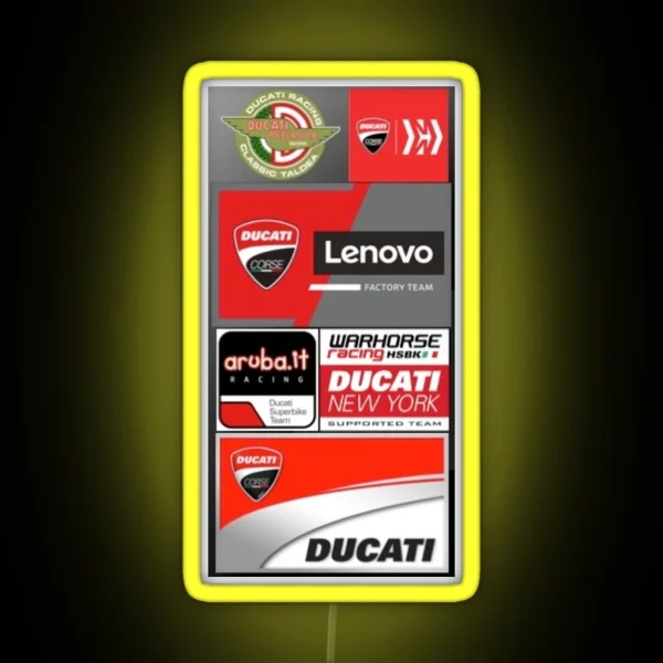 Ducati Race Teams RGB Neon Sign