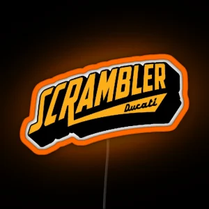 Ducati Scrambler Motorcycle Limited Memorabilia RGB Neon Sign