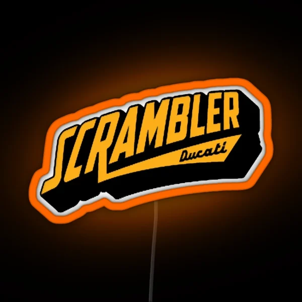 Ducati Scrambler Motorcycle Limited Memorabilia RGB Neon Sign