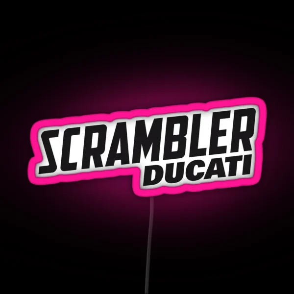 Ducati Scrambler RGB Neon Sign
