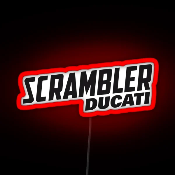 Ducati Scrambler RGB Neon Sign