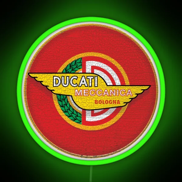 Ducati Vintage Motorcycles Italy RGB Neon Sign