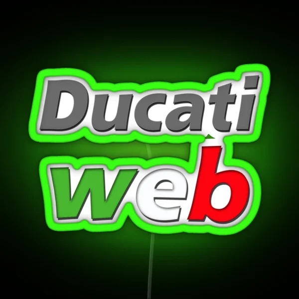 Ducati Web Support Us RGB Neon Sign