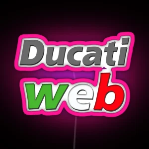 Ducati Web Support Us RGB Neon Sign