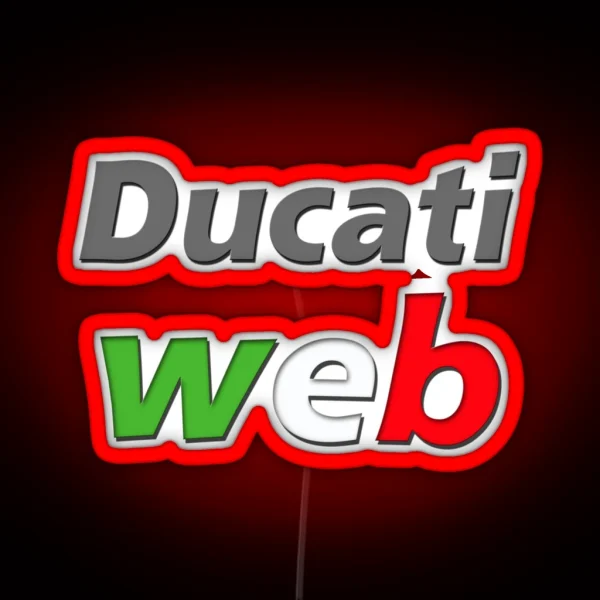 Ducati Web Support Us RGB Neon Sign