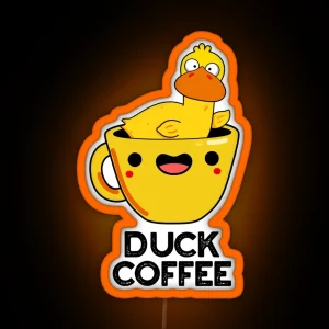 Duck Coffee Funny Drink Puns RGB Neon Sign