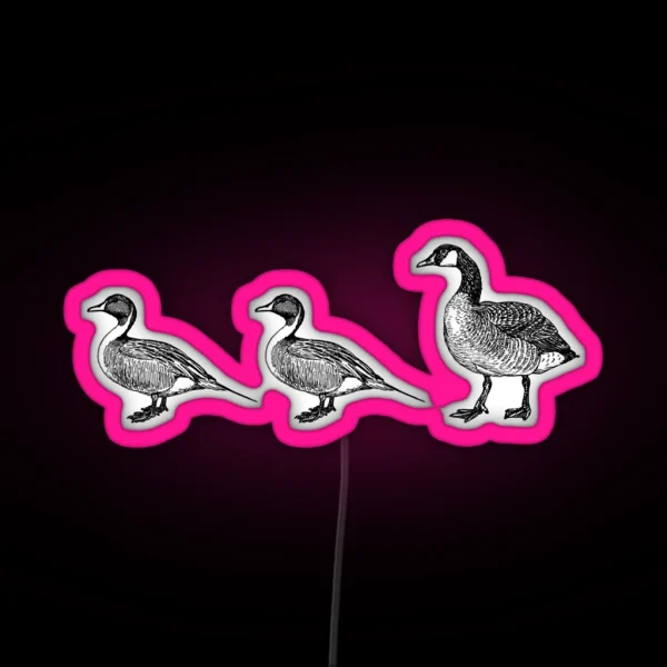 Duck Duck Goose Game Witty Teacher Hunter RGB Neon Sign