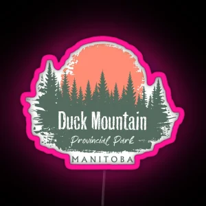 Duck Mountain Provincial Park Manitoba Forest And Sunset RGB Neon Sign