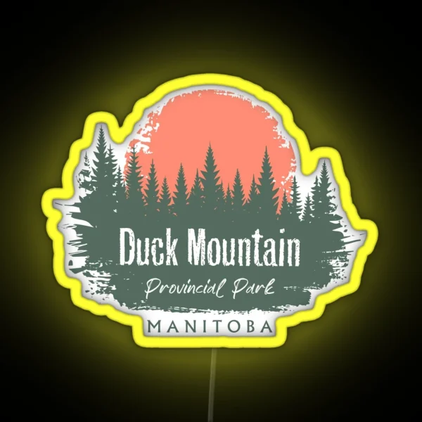 Duck Mountain Provincial Park Manitoba Forest And Sunset RGB Neon Sign