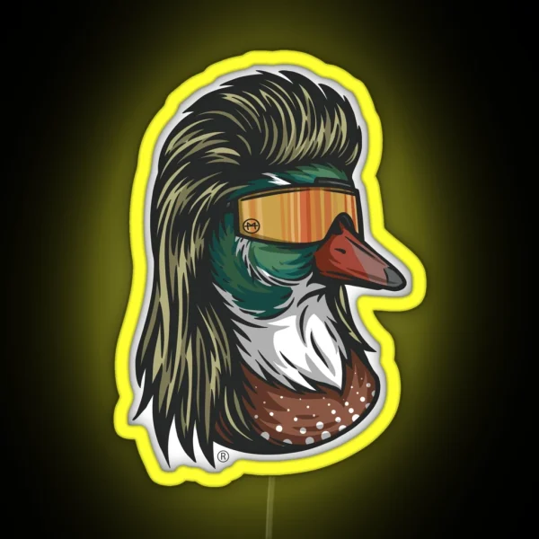 Duck Mullet RGB Neon Sign