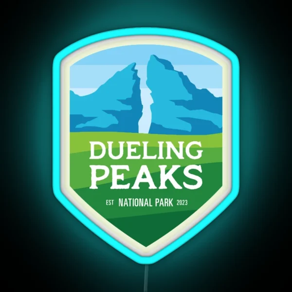 Dueling Peaks National Park RGB Neon Sign