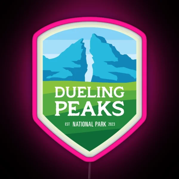 Dueling Peaks National Park RGB Neon Sign