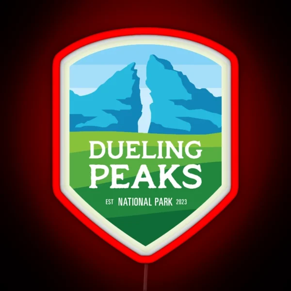 Dueling Peaks National Park RGB Neon Sign