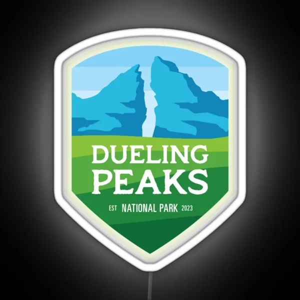 Dueling Peaks National Park RGB Neon Sign