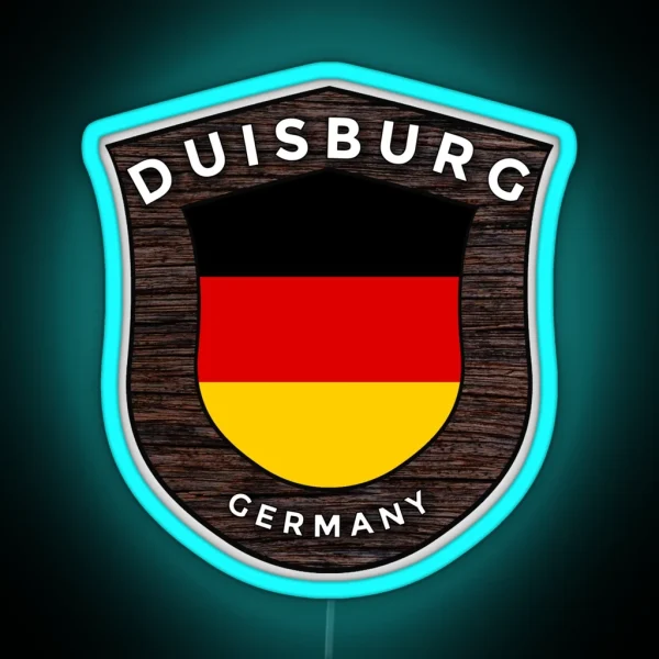 Duisburg Germany Emblem Flag RGB Neon Sign