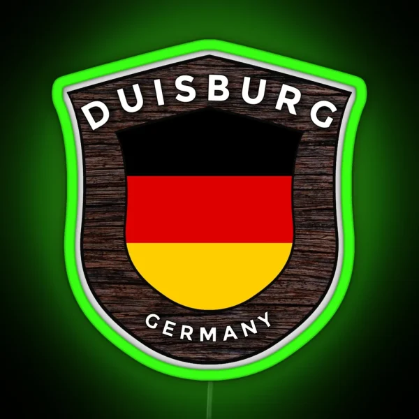 Duisburg Germany Emblem Flag RGB Neon Sign
