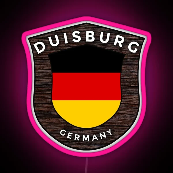 Duisburg Germany Emblem Flag RGB Neon Sign