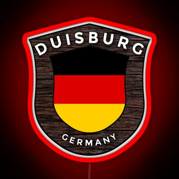 Duisburg Germany Emblem Flag RGB Neon Sign