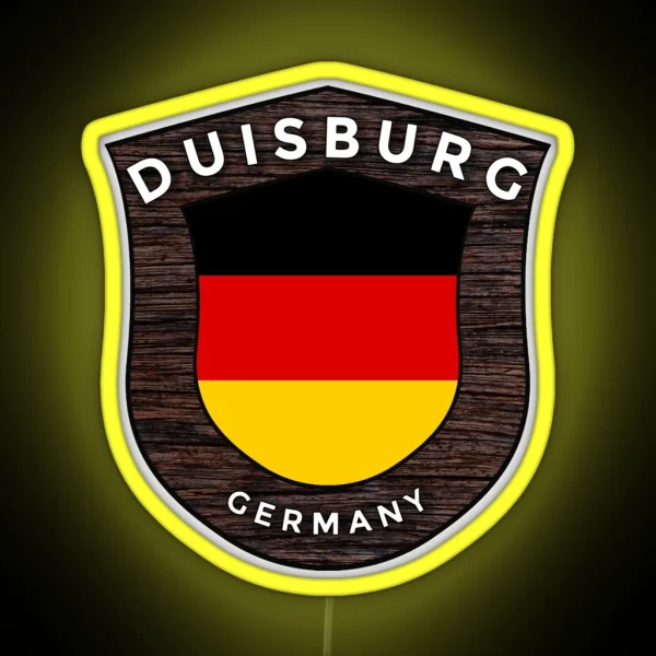 Duisburg Germany Emblem Flag RGB Neon Sign