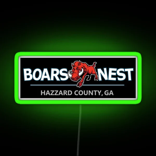 Dukes Of Hazzard Boar S Nest Led Modern Redesign RGB Neon Sign