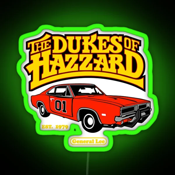 Dukes Of Hazzard RGB Neon Sign