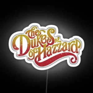 Dukes Of Hazzard Script Logo RGB Neon Sign