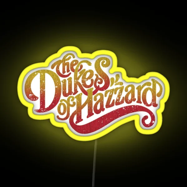 Dukes Of Hazzard Script Logo RGB Neon Sign