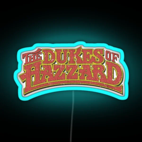 Dukes Of Hazzard Slab Logo RGB Neon Sign