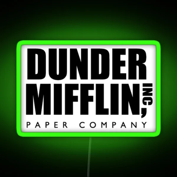 Dunder Mifflin INC RGB Neon Sign