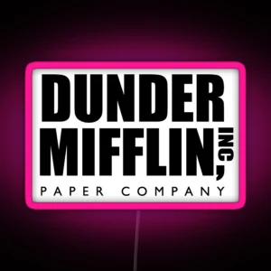 Dunder Mifflin INC RGB Neon Sign