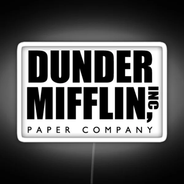 Dunder Mifflin INC RGB Neon Sign