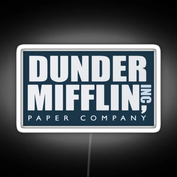 Dunder Mifflin Logo RGB Neon Sign