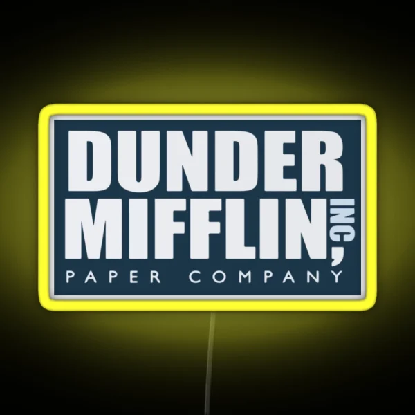 Dunder Mifflin Logo RGB Neon Sign