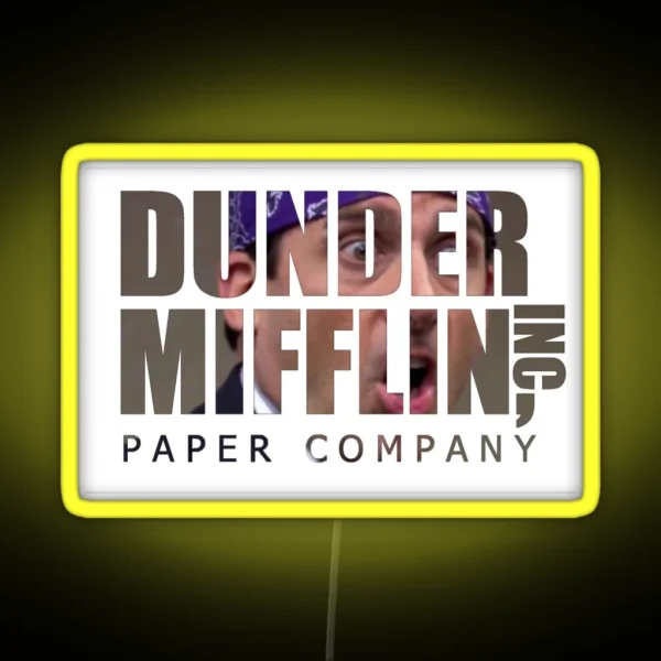 Dunder Mifflin Prison Mike RGB Neon Sign
