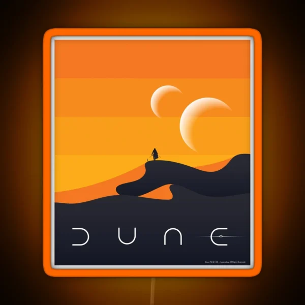 Dune 2021 Arrakis Poster RGB Neon Sign