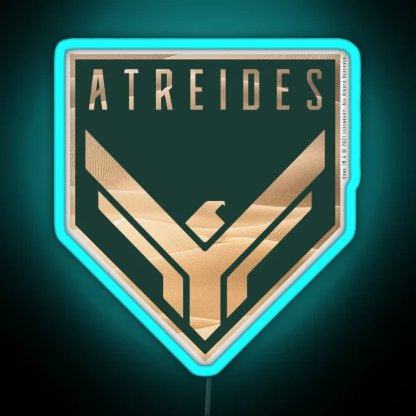 Dune House Atreides Badge Inverted Dark Image RGB Neon Sign
