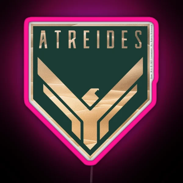 Dune House Atreides Badge Inverted Dark Image RGB Neon Sign