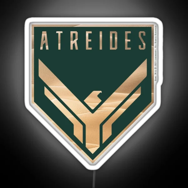 Dune House Atreides Badge Inverted Dark Image RGB Neon Sign