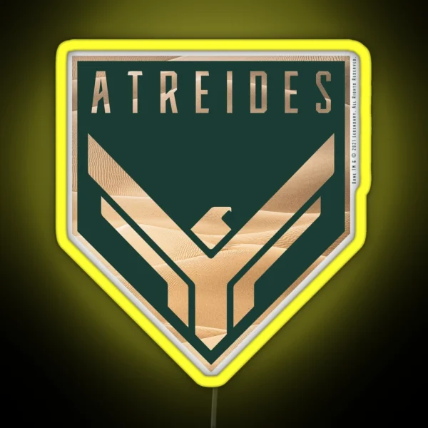 Dune House Atreides Badge Inverted Dark Image RGB Neon Sign