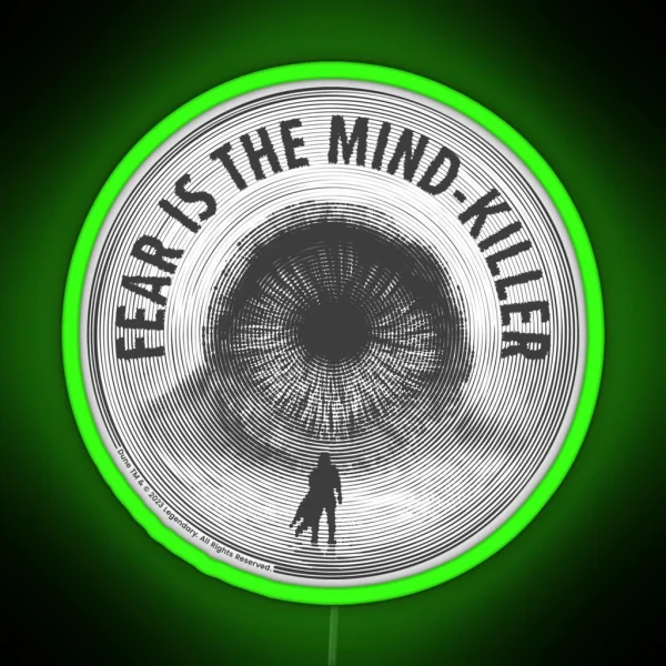 Dune The Sandworm Fear Is The Mind Killer RGB Neon Sign