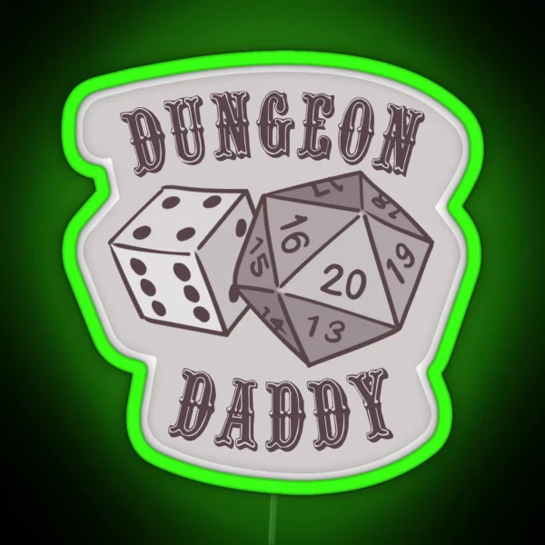 Dungeon Daddy Unisex Led Dungeon Master Gift Dnd Led For Daddy Dnd Gifts Roleplaying Daddy Led RGB Neon Sign