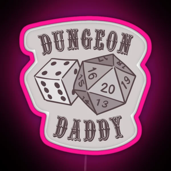 Dungeon Daddy Unisex Led Dungeon Master Gift Dnd Led For Daddy Dnd Gifts Roleplaying Daddy Led RGB Neon Sign